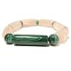 Malachite Bracelet 02 Stretch Rose Quartz Pink Green Stone Crystal Rods 7