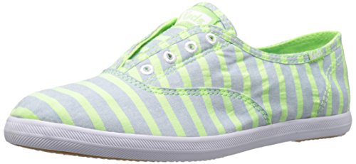Keds Women's Chillax Neon Chambray Stripe Fashion Sneaker