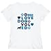 T-Shirt Womens White " Newfoundland / LOVE DOG ! " Dogs