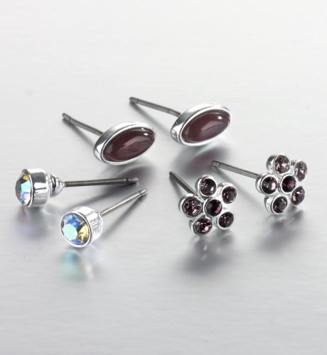 Flower Trio Earring Set