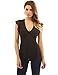 PattyBoutik Women's V Neck Flutter Sleeve Tank Blouse