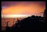 Destroyer (USS Howard, Sunset) White Wood-Mounted Art Poster Print
- 13