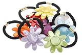 France Luxe Two Part Daisy Ponytail Holder - Nacro Brights