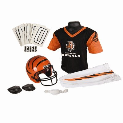 Cincinnati Bengals Youth NFL Deluxe Helmet and Uniform Set (Small)