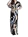 Zuku Life Women's Floral Print V-Neck Versatile Empire Waist Maxi Casual Dress