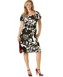 Nine West Plus Size Print Dress with Belt