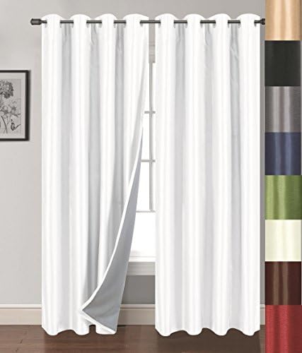 Siena Home Fashions Buona Notte Blackout Curtain (54in x 63in), White