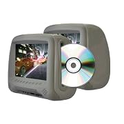 車内で楽しめるＤＶＤプレーヤー内蔵９型ヘッドレストモニター 左右セット◇MI-9088HDG-GY