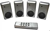 Idk - YC-4000S-Kit PRISES TELECOMMANDEES Silver : 1 Télécommande + 4 Prises 1000 Watts ...-