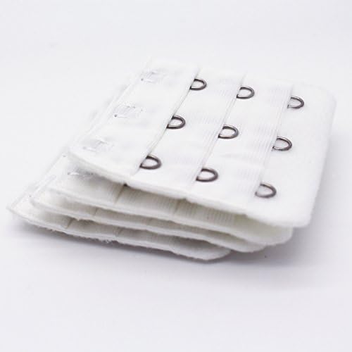 White 4pcs 3 Hooks Bra Extenders Strap Extension Lingerie