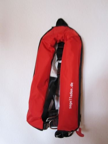 Vollautomatische Rettungsweste Schwimmweste in rot 150 N mit Lifebelt