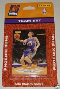 2009 10 Panini Basketball Phoenix Suns Complete Team Set of 14 cards including Aando Tucker, Sasha Pavolvic, Amare Stoudemire, Goran Dragic, Grant Hill, Jared Dudley, Jason Richardson, leandro Barbosa, Channing Frye, Steve Nash, 2 Earl Clark Rookies and 2 Taylor Griffin Rookies.