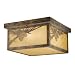 Yellowstone-Pinecone - 2 Light Rustic Outdoor Lighting Ceiling Fixture - Bronze - Rust Scavo B3029