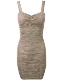 Bodycon Dress with Straps in Mocha Colour.
