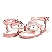 DREAM PAIRS Serena C BOBO-1 Girl's Summer Rhinestones Thong Ankle Strap Flat Sandals