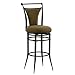 Hillsdale Cierra 26-Inch Swivel Counter Stool, Black finish with Bear Faux-Suede Fabric