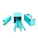 Poppin Desktop Starter Set - Aqua, Stapler, Tape Dispenser, Pens, Pen Cup, 6 Retractable Gel Luxe Pens with 1mm Tip, Pen Cup with Two Compartments, Complete Office Stationery Set