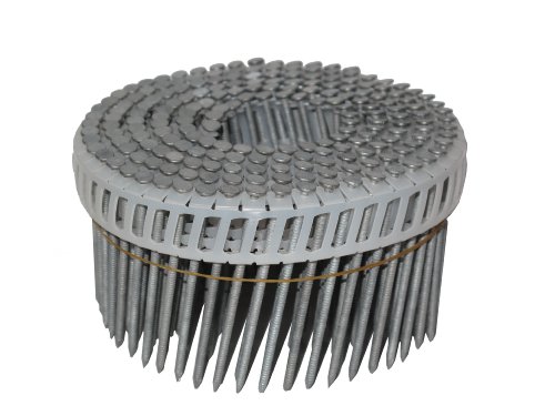 Simpson Swan Secure S13A250IPWBP 2-1/2-Inch by 0.095 Ring Shank Insert Plastic Collation 15-Degree White Head T-304 Stainless Steel Coil Siding Nails