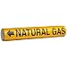 Brady 4097-C Snap-On 2-1/2" - 3-7/8" Outside Pipe Diameter B-915 Coiled Printed Plastic Sheet Black On Yellow Color Pipe Marker Legend "Natural Gas"