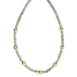 Napier 16'' Two-Tone Beaded Collar Necklace