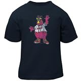 MLB Cleveland Indians Toddler Navy Blue Distressed Mascot T-shirt (3T)
