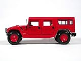 2000 Hummer H1 Wagen diecast model car 1:18 scale die cast by Maisto - Red