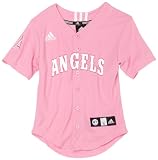 MLB Girls Anaheim Angels Screen Print Baseball Jersey
