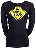 Spoilt Rotten - Baby On Board - Maternity Top Funny Maternity Wear Black, Large, L