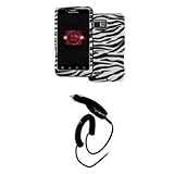 EMPIRE Verizon Motorola DROID Bionic Black and White Zebra Stripes Rubberiz ....
