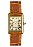Cartier Men\'s Tank Louis Cartier 18K Gold Swiss Made Alligator Strap Watch