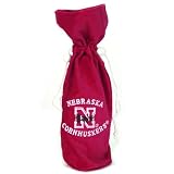 14 NCAA Nebraska Cornhuskers Velvet Wine Bottle Drawstring Bag