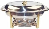 Chafing Dish Round with Gold Accents