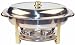 Chafing Dish Round with Gold Accents