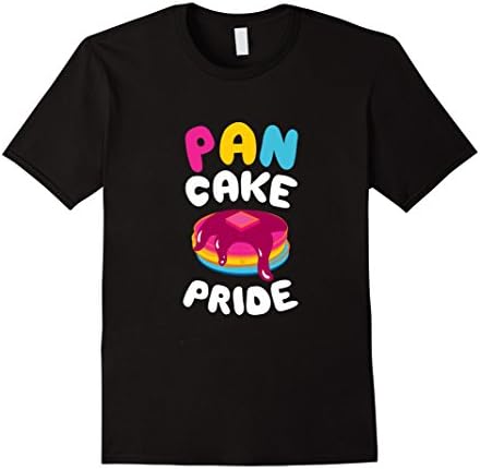 Men's Pan Cake Pride Funny Graphic Pansexual T-shirt  Large Black