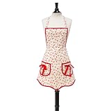 Jessie Steele Ava Bib Apron, Retro Cherries