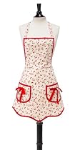 Jessie Steele Ava Bib Apron, Retro Cherries