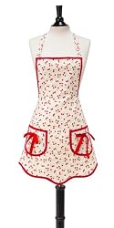 Jessie Steele Ava Bib Apron, Retro Cherries