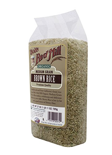 Bob's Red Mill Organic Medium Grain Brown Rice, 27-ounce (Pack of 4)