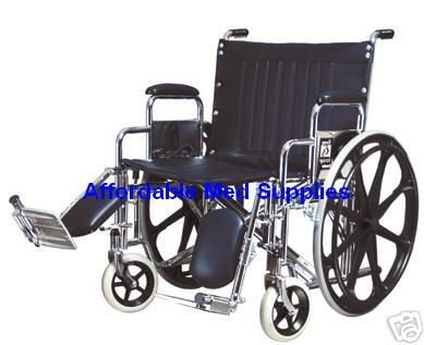 Deluxe Extra Wide Adult WheelChair With Elevating Legrests - Several Wheel Chair Features