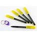 5 x UV Ink Permanent Marker Pen. Ultra Violet Security Markers. Complimentary UV LED Light Torch