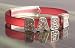 Ladies fashion bling bracelet on pink or black soft plastic band - BABE - advise colour choice at time of order