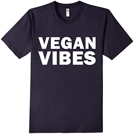 Men's Vegan Vibes Slim Fit T-Shirt Large Navy