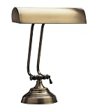 House Of Troy P10-131-71 10-1/2-Inch Portable Desk/Piano Lamp, Antique Brass