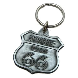 Route 66 Pewter Key Chain