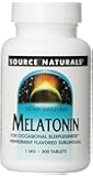 Source Naturals Melatonin 1mg, Peppermint, 300 Tablets
