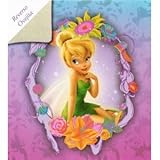 IMAGE OF New Disney Twin Size Tinkerbell Microvelvet Sherpa Blanket