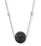 41pmKH9P3WL. SL160  18k White Gold Black Diamond Spinning Sphere Pendant and Necklace