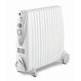 De'Longhi Rapido G011230RTW Oil Filled Radiator, 3kW