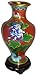 Chinese cloisonne copper body enameled flower vase