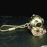 Divers Helmet Brass Key Ring